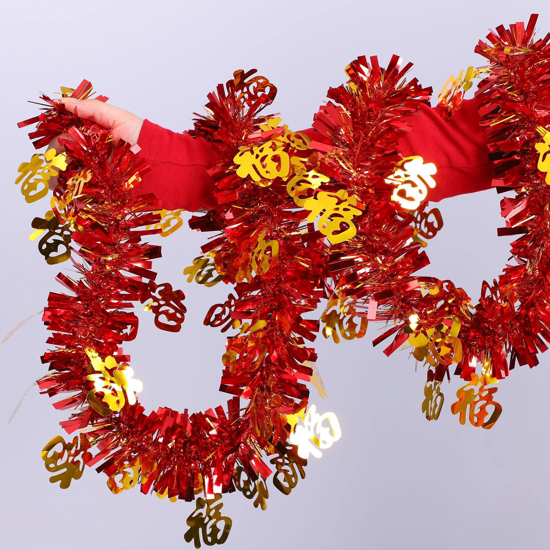 2025新款春节福字拉花挂饰新年挂件店铺室内布置年会元旦装饰家用