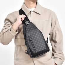 跨境胸前斜挎包男休闲旅行斜肩包时尚轻便商务通勤高级感男款胸包