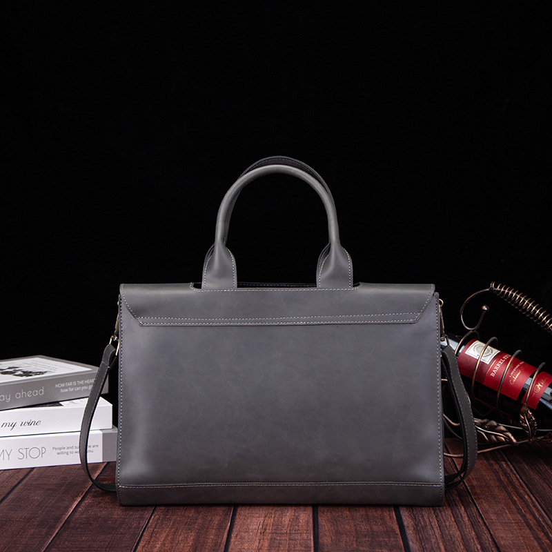Men's Leather Messenger Bag And Business Computer Briefcase_voghion.com