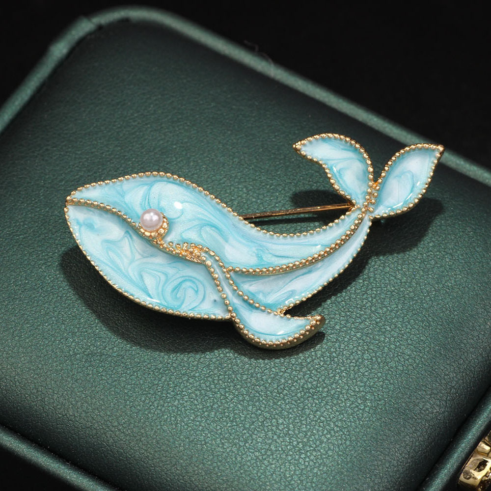 12g Weight Brooches Classification Holiday, Daily Occasion Zinc alloy Material Dolphin Pattern All Seasons Season Women's Gender Enamel Design Simple Style Style Simple Style Pin Dolphin Zinc Alloy Enamel Women's Brooches 2