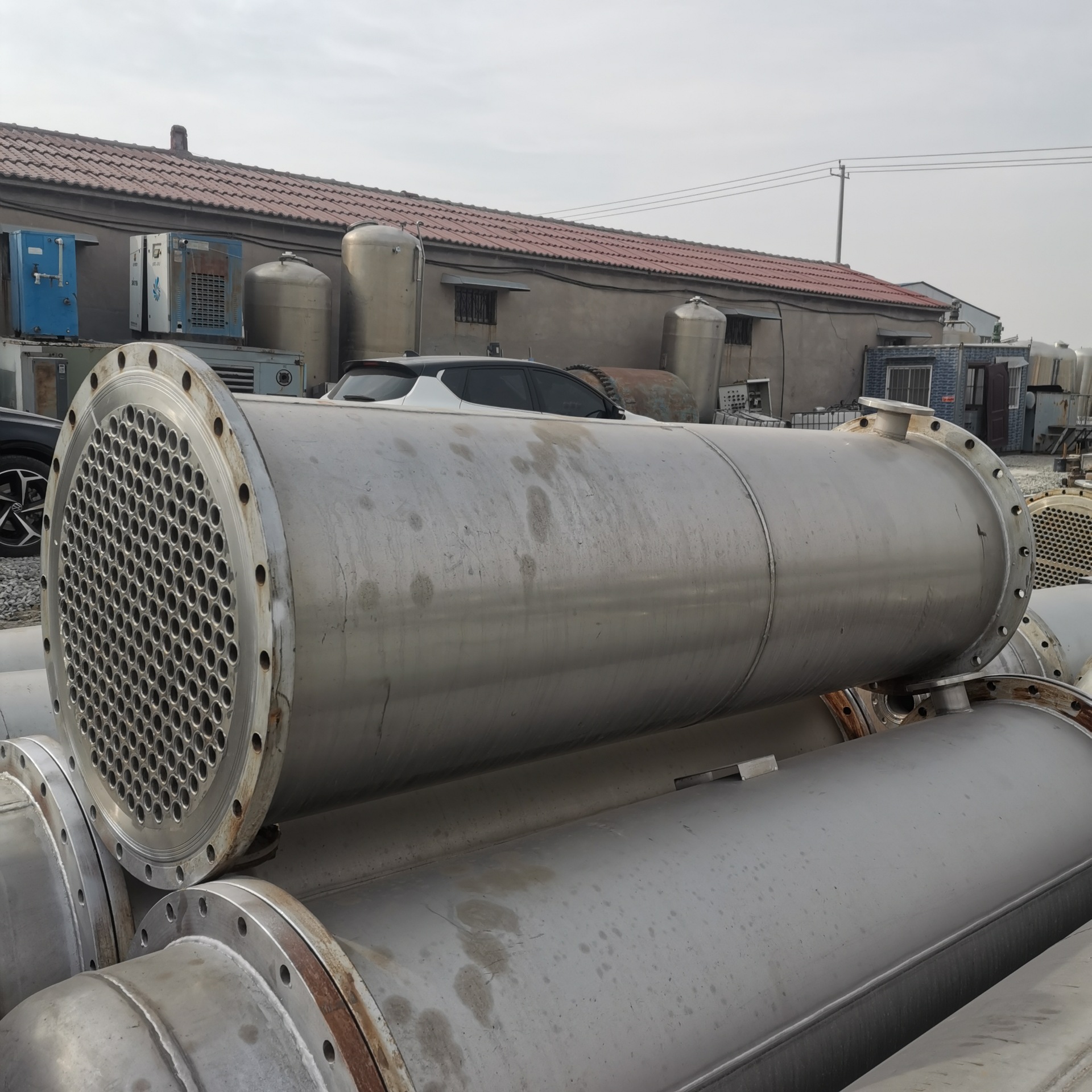 80平不锈钢列管冷凝器10平方不锈钢喷淋式化工热交换器