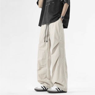 American Style Paratrooper Casual Pants Boys 2025 Spring and Summer New Fashion Brand Work Pants Straight Loose All-match Trousers