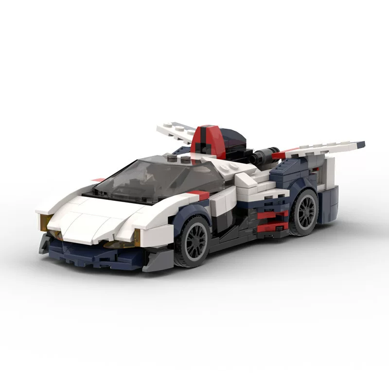 MOC конструктор, совместимый с Lego 8761 Astrada GSX игрушечная серия Speed ​​лог автомобиль программа