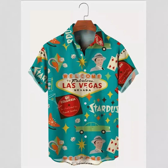 2024 Cross-border Trade Clean Art Color Style Series 3D Digital Printing Men's Casual Shirt