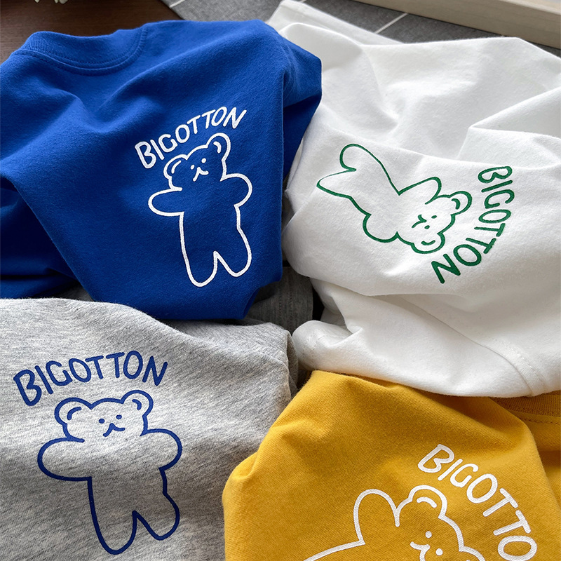 cotton cartoon children's short sleeve T-shirt for boys