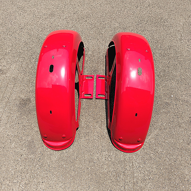 Electric tricycle iron rear fender with tail light hole leisure tricycle rear mud tile with bracket rear mud tile