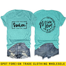 亚马逊ebay休闲T恤crazy proud always loud双面字母印花短袖上衣