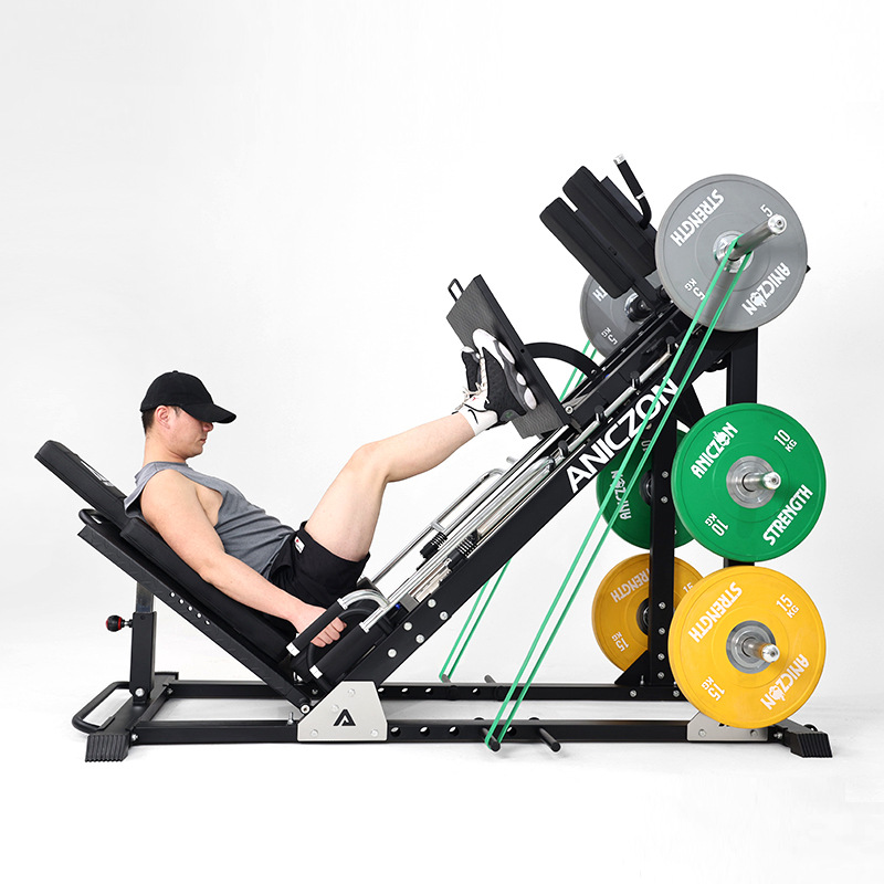 Máquina en cuclillas de pedal inverso para gimnasio interior comercial 45 grados máquina en cuclillas de pedal horizontal equipo integral de músculo de pierna