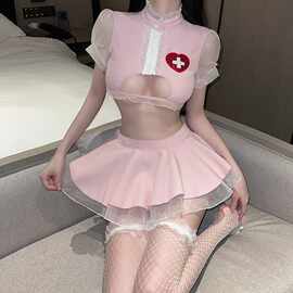 夜如梦情趣内衣性感护士服角色扮演镂空制服诱惑女免脱激情纯欲