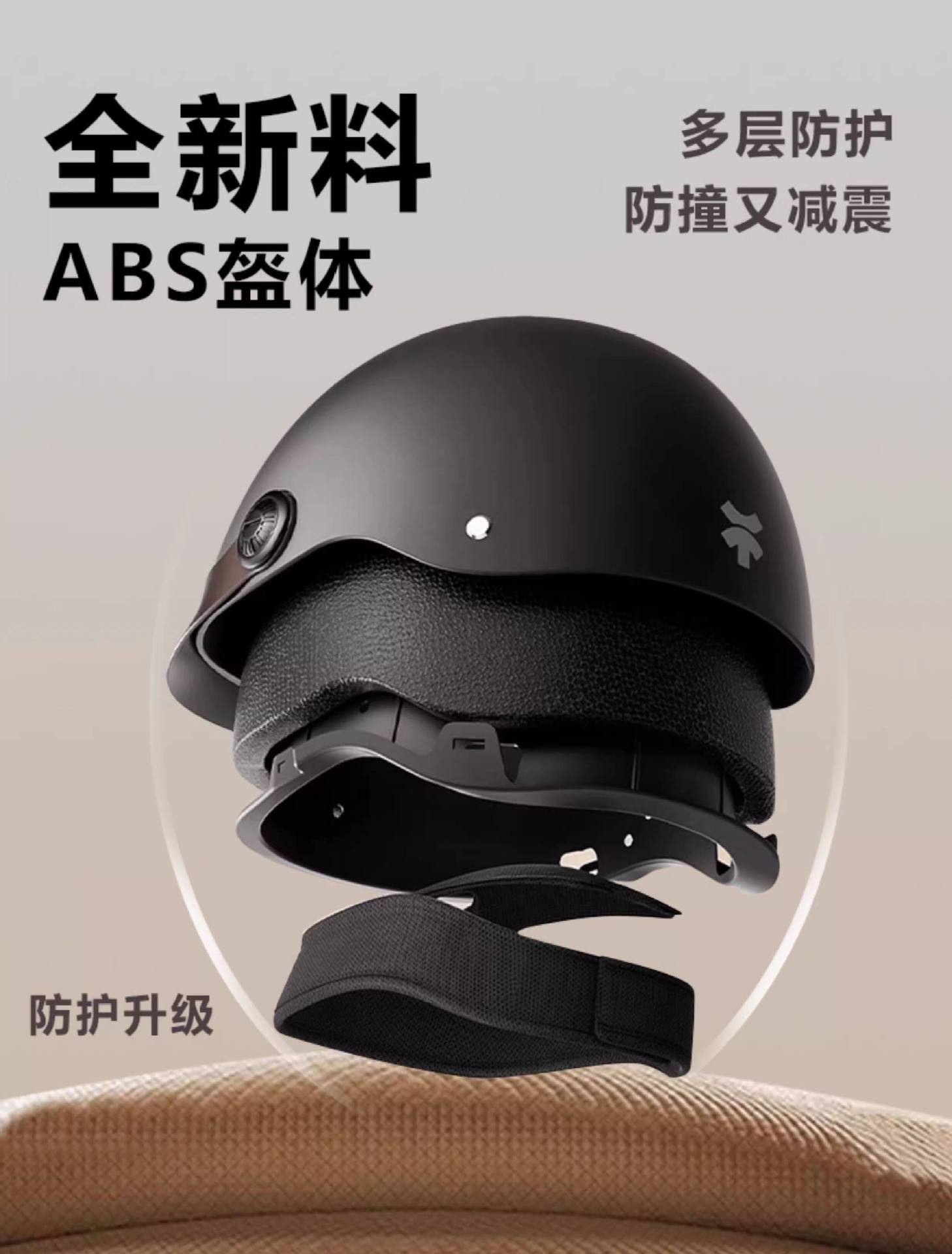 Four-Season Breathable Lightweight Helmet New National Standard 3C Certified Electric Motorcycle Retro Half Helmet for Men and Women Summer