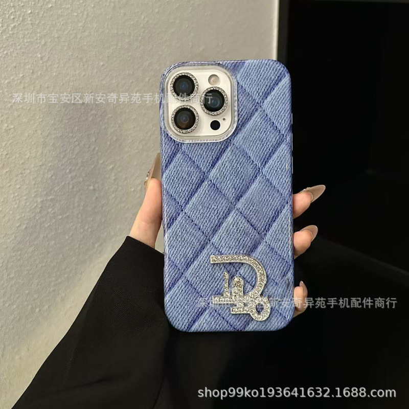 欧美风牛仔潮牌适用iPhone16Promax跨境爆款高级感轻奢苹果手机壳|undefined