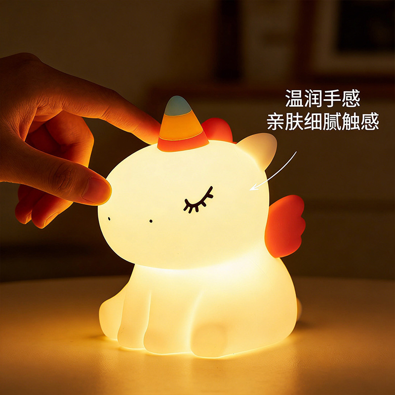 New Unicorn Night Light Silicone Touch Lamp Bedroom Baby Eye Protection Night Light Internet Celebrity Bedside Lamp Atmosphere Lamp New Unicorn Night Light Silicone Touch Lamp Bedroom Baby Eye Protection Night Light Internet Celebrity Bedside Lamp Atmosphere Lamp