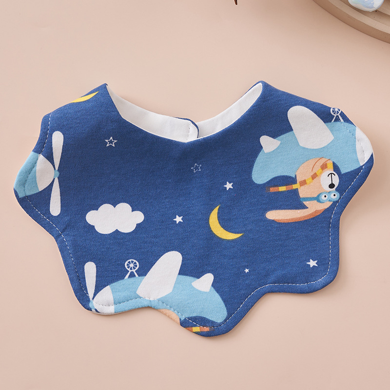 파란 강아지 [큰 꽃잎 턱받이]