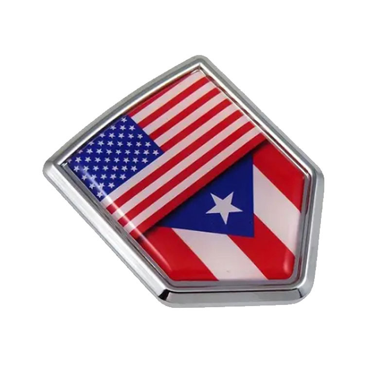 Amazon bandera nacional logotipo de automóvil de metal 3D estereoscópico bandera nacional auto etiqueta pegatinas mini etiqueta transfronteriza