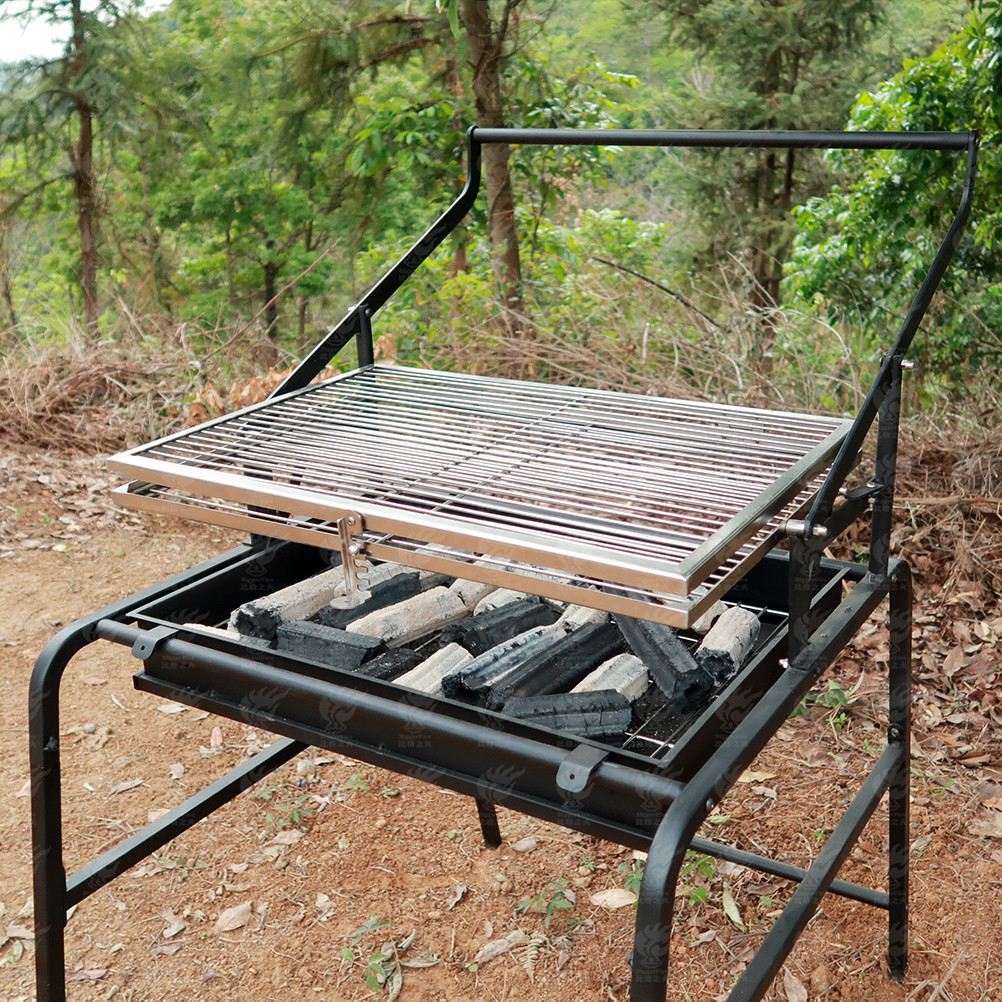 Parrilla de barbacoa al aire libre de venta directa de fábrica, barbacoa de barbacoa para acampar en el hogar, parrilla de patio al aire libre europea y americana reversible