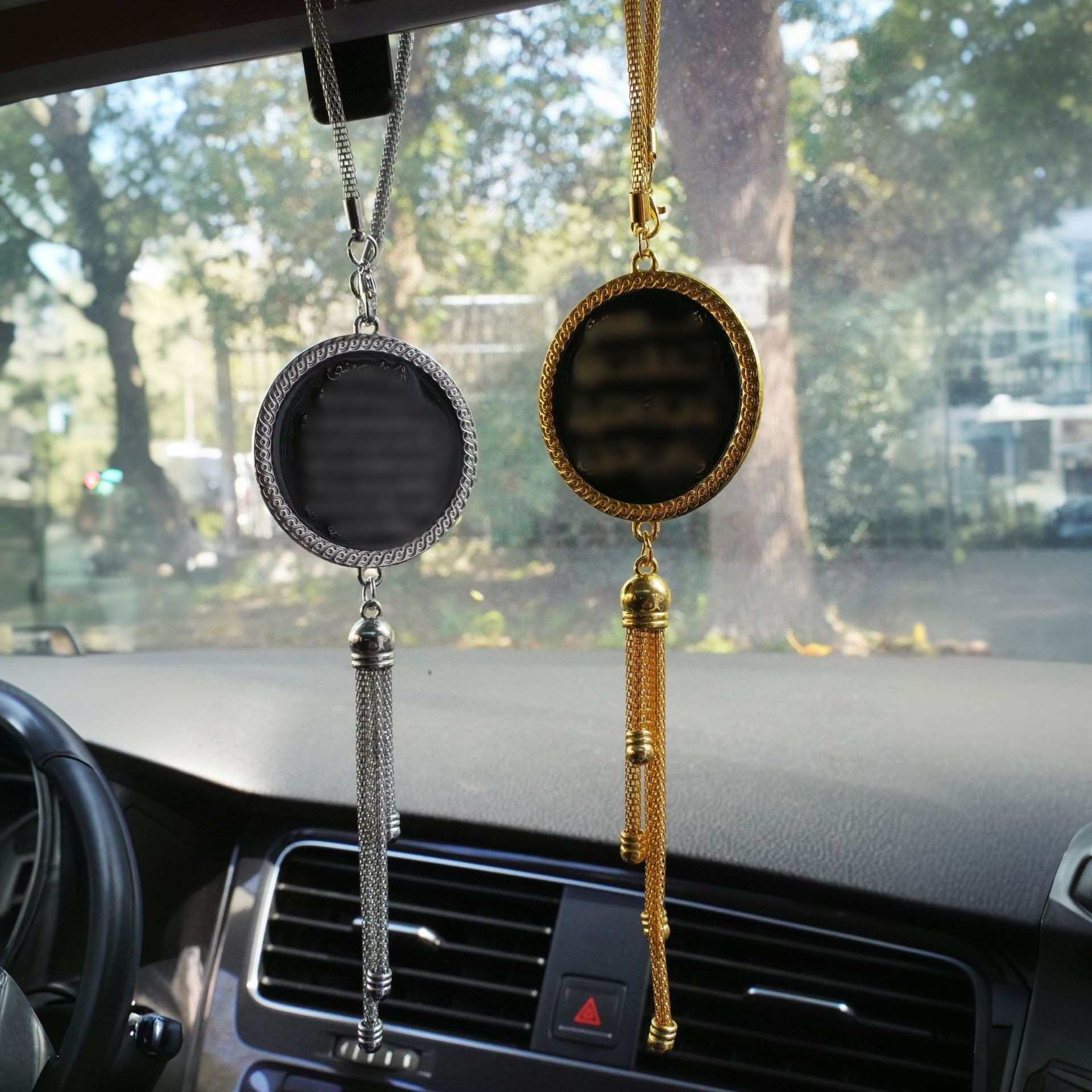 Cross-Border Middle East and Southeast Asia Zinc Alloy Car Seat Prayer Beads Scripture Car Hanging Ornament Car Accessory Source Factory