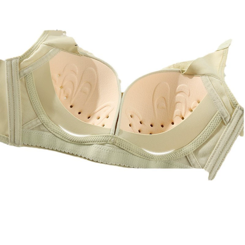 Thin breathable supporting underwear, lace wireless bra, summer bra top
