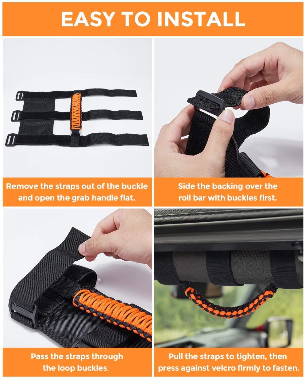 Cross-Border Wrangler Off-Road Vehicle Auxiliary Handle, Roof Inner Handle, Door Limit Strap, Wide Version Car Armrest