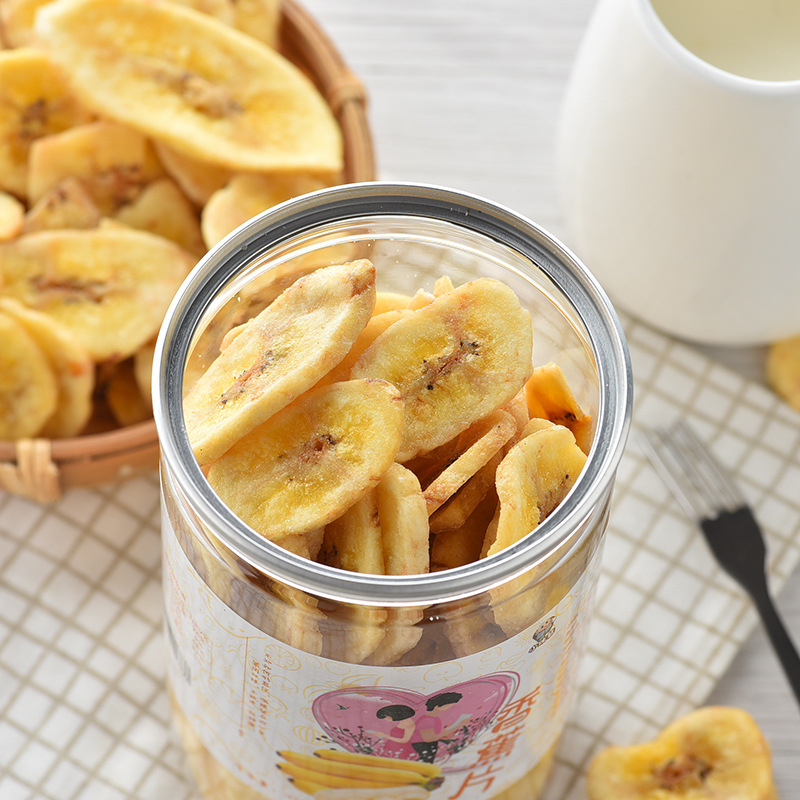 Dried Banana 500g, 250g/70g Banana Chips, Dehydrated Fruit & Vegetable Snacks, Canned Food, Processed Banana Products, Dropshipping
