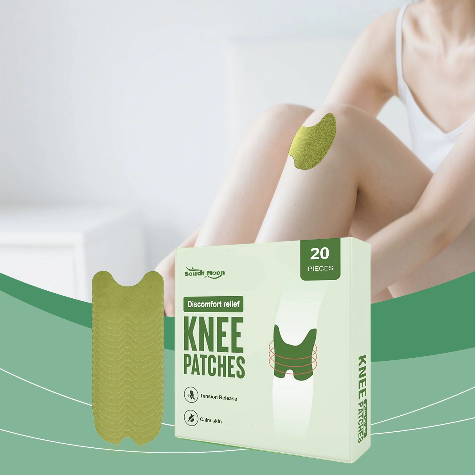 Пластырь для ухода за телом SOUTH MOON, ежедневный массажный уход, клетчатый пластырь для питания коленей и ног