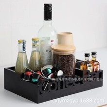 木质收纳盒跨境创意一次性纸杯收纳架办公室桌面咖啡包茶包置物架