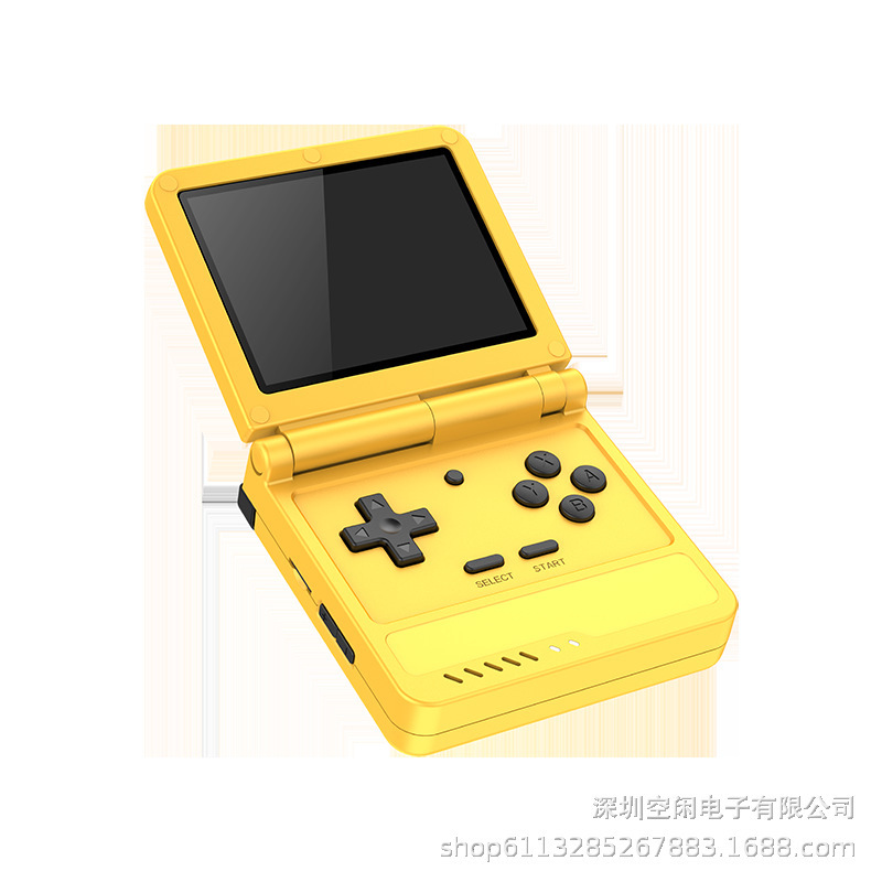 跨境新款开源V90S掌上游戏机迷你翻盖掌机64位经典复古GBA街机PSP|undefined