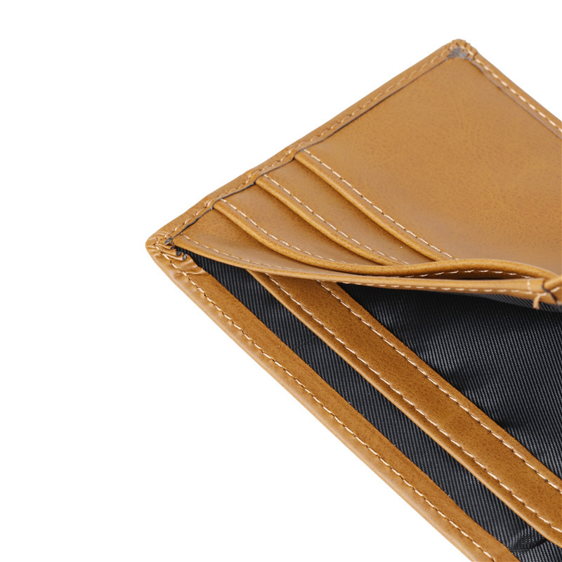 PU de los hombres de la cartera titular de la tarjeta monedero Comercio exterior letras láser ventas directas de la fábrica entrega de una sola pieza regalo retro VP