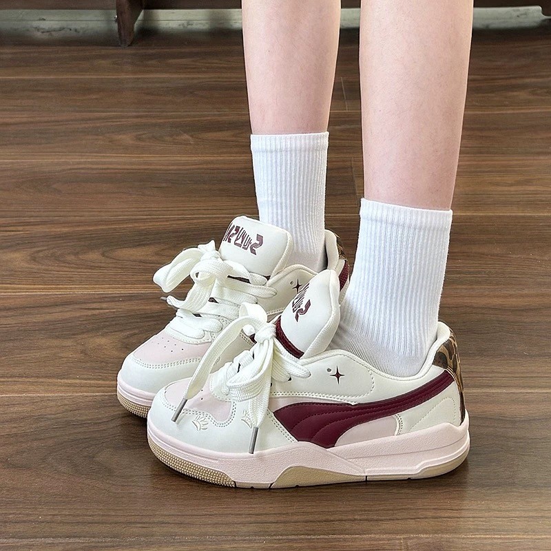 2026 nuevos zapatos de estilo coreano retro de lazos skate zapatos de moda de la escuela de colores zapatos casuales