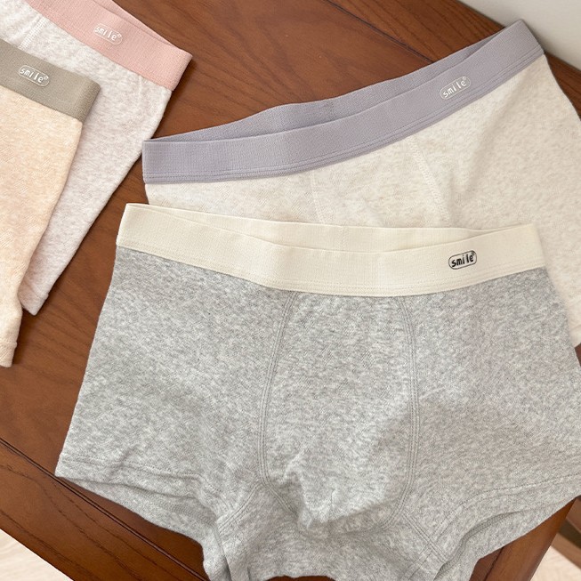 Nuojiji Men's Underwear, Pure Cotton, Boys' Boxer Briefs, Antibacterial, Cotton Crotch, Comfortable, Breathable, High Elasticity