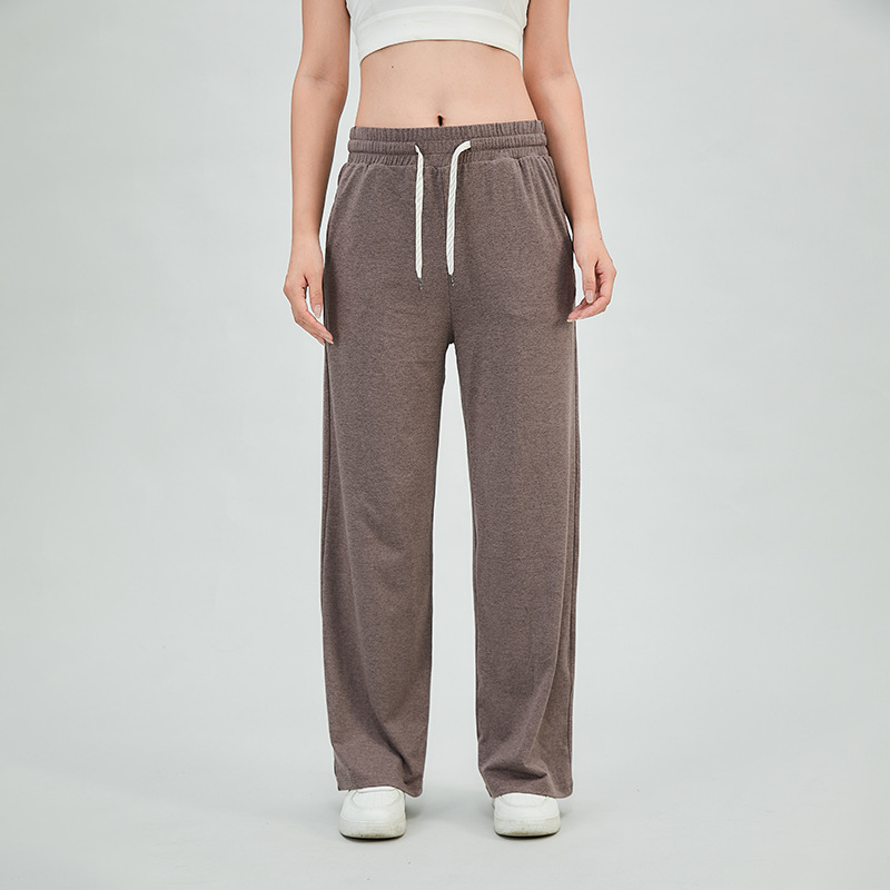Vuori Halo Women's Solid Color Lightweight Wide-Leg Pants Mid-Waist Sports Pants Casual Drawstring Floor-Length Pants