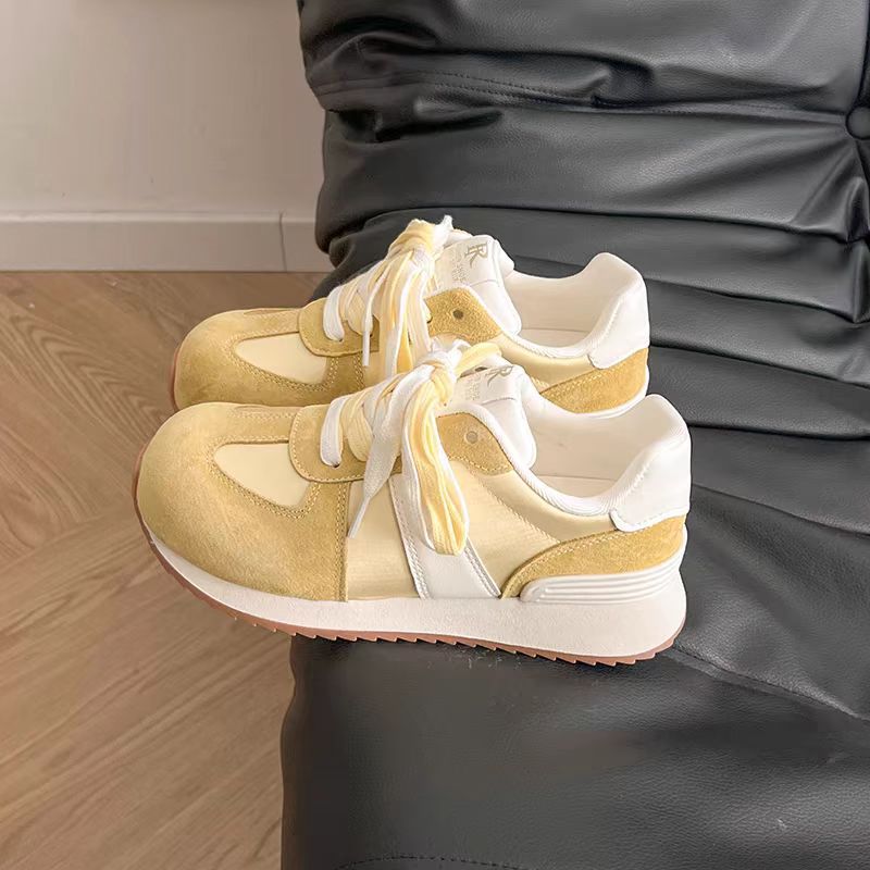 2025 nuevo estilo primavera y otoño entrenamiento alemán deportes correr ocio todo-fósforo mujer suela gruesa ligera cabeza redonda papá Forrest Gump zapatos más color