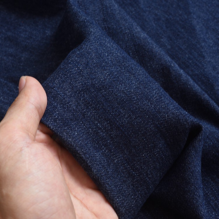 Vintage dark blue tannin pure cotton Japan imported distressed washed Denim fabric thin stretch summer soft fabric