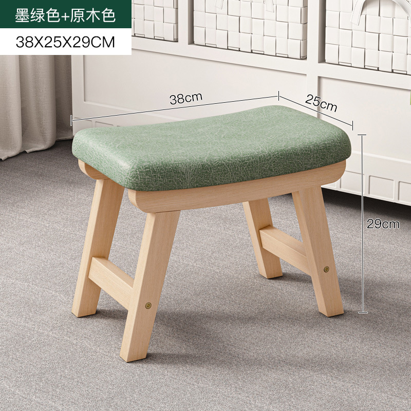Taburetes de madera sólida para el hogar, taburetes bajos para la sala de estar, taburetes creativos para adultos, taburetes de sofá simples, taburetes de zapatos rojos