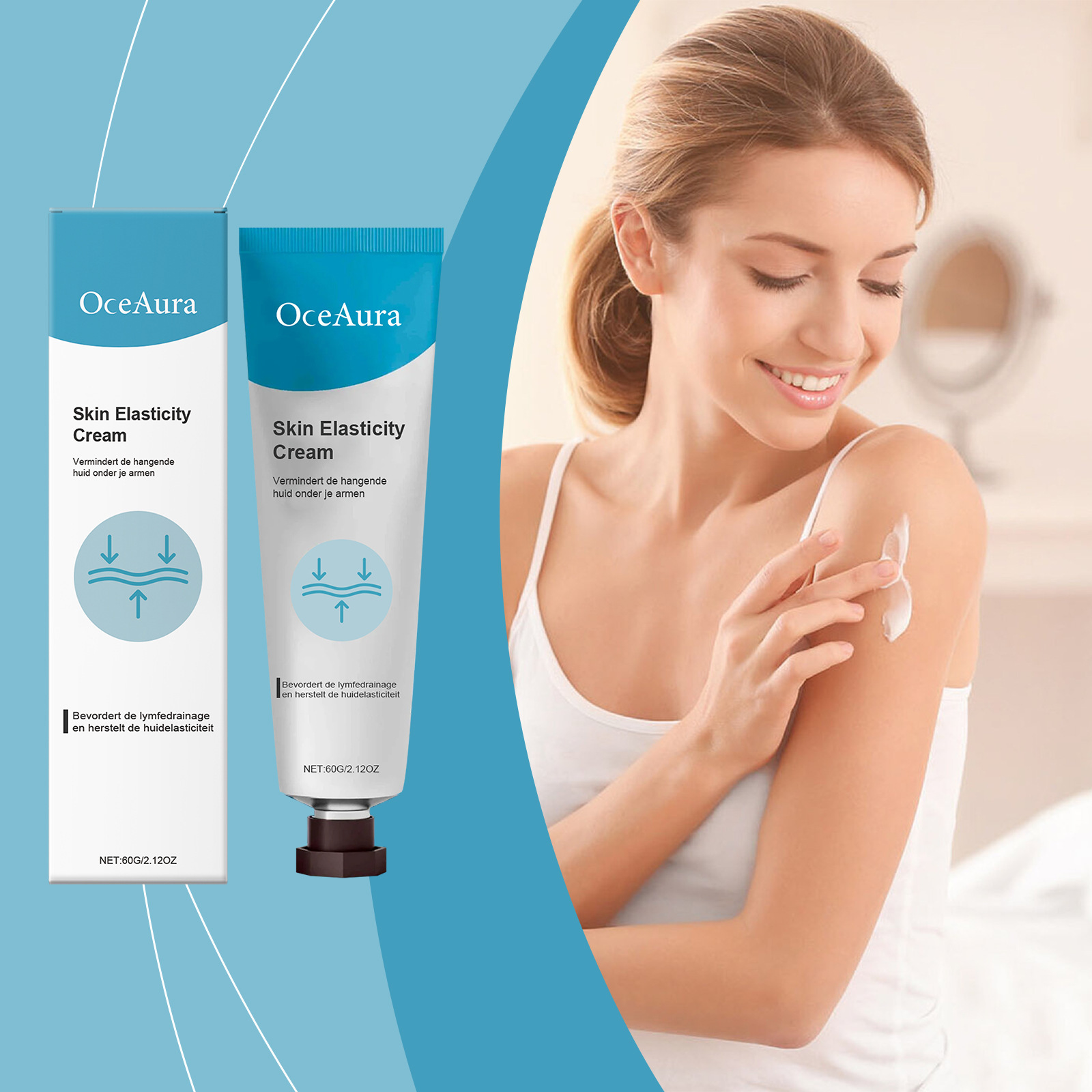 Oceaura Body Care Cream Gentle Nourishing Body Cream for Skin Elasticity, Moisturizing and Refreshing Daily Care Cream