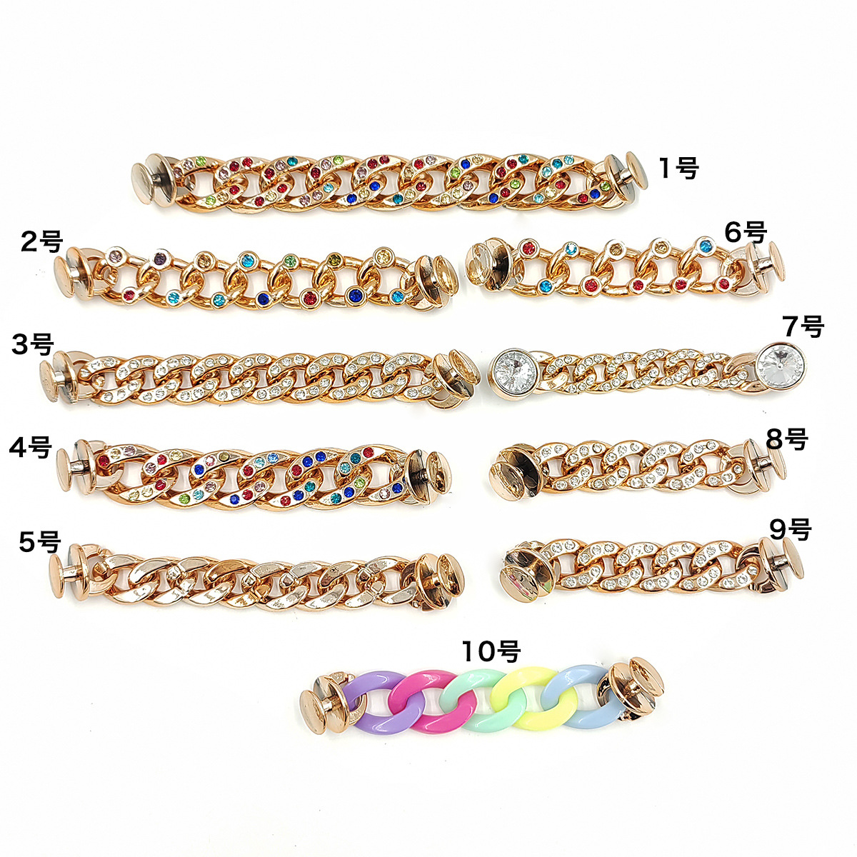 Detachable hole shoe chain accessory fashionable versatile 3D DIY hole shoe component chain