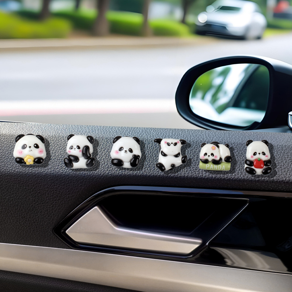 Gancho de coche delantero lindo panda multifunción coche pequeño gancho en coche copiloto gancho adhesivo gancho gancho rojo de red