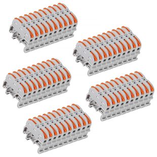 Melife 50Pcs Din Rail Wiring Board Kit, Neutral Compact Pull Rod Wire Connector, Used