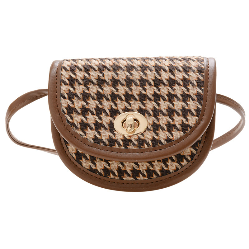 Nuevo bolso para niños estilo coreano houndstooth mini hombro mensajero bolsa padre-hijo monedero estilo occidental lápiz labial bolso de mujer
