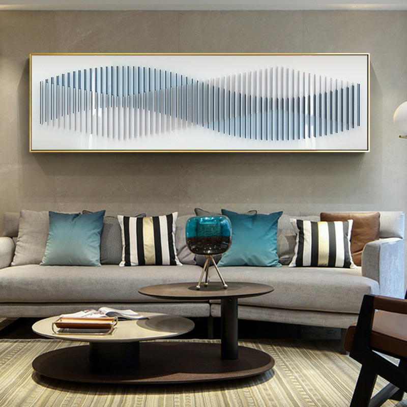 Living room sofa background wall light luxury decoration painting…