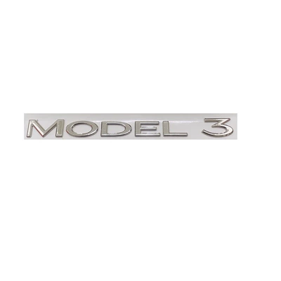 Car logo: tailgate T logo body letter - model3-silver