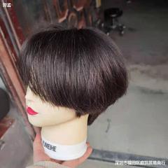 头模假人头美发全真发模型可烫染真发模特头练习修剪男士短发好看