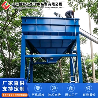 碳钢滑轨式污泥料仓 污水厂污泥暂存仓 液压滑架破拱污泥储存设备