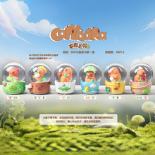 憨态水豚卡皮巴拉水晶球盲盒发光桌面小摆件装饰品儿童节日礼品