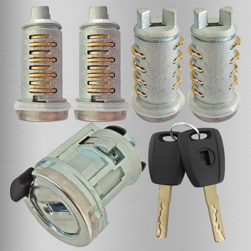 Suitable for Fiat full car lock car Fiat short ignition lock short door lock cylinder 2 key accessories