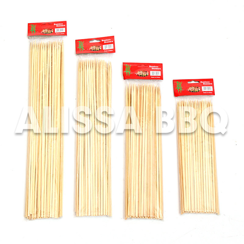 Fabricantes desechables de parrilla de bambú al por mayor comercial string string