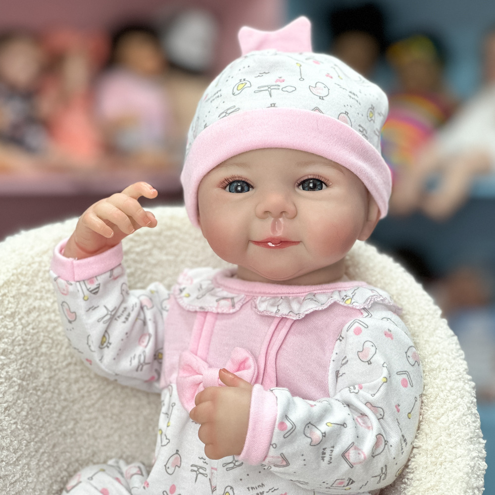 20 pulgadas de suministro transfronterizo suave para bebés, muñecas de reproducción, muñecas de vida, muñecas de cambio, una simulación de muñecas de goma