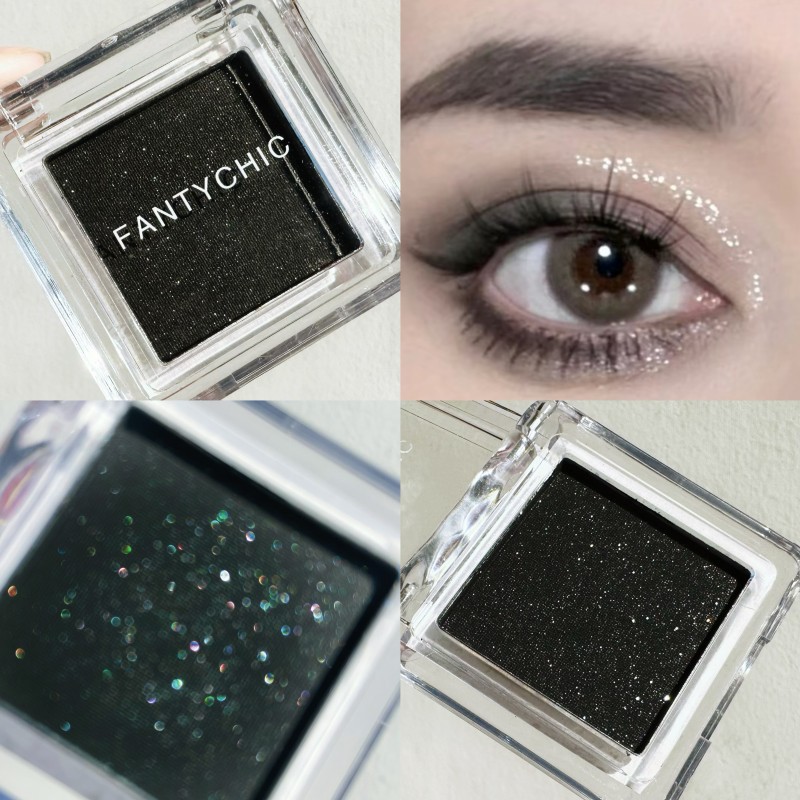 FANTYCHIC Sombra de ojos monocromática verde pavo real menta verde vinca azul taro barro gris rosa sombra de ojos comercio exterior transfronterizo