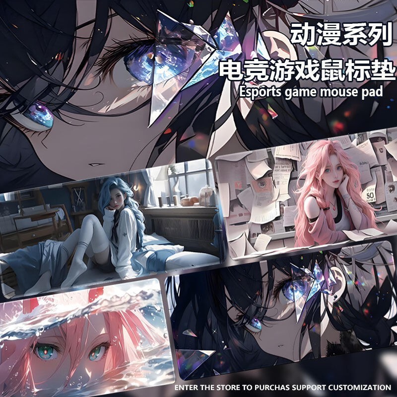 Anime Jinx Gaming Mouse Pad Large E-Sports Gaming Keyboard Pad for Boys and Girls Office Computer Desk Mat