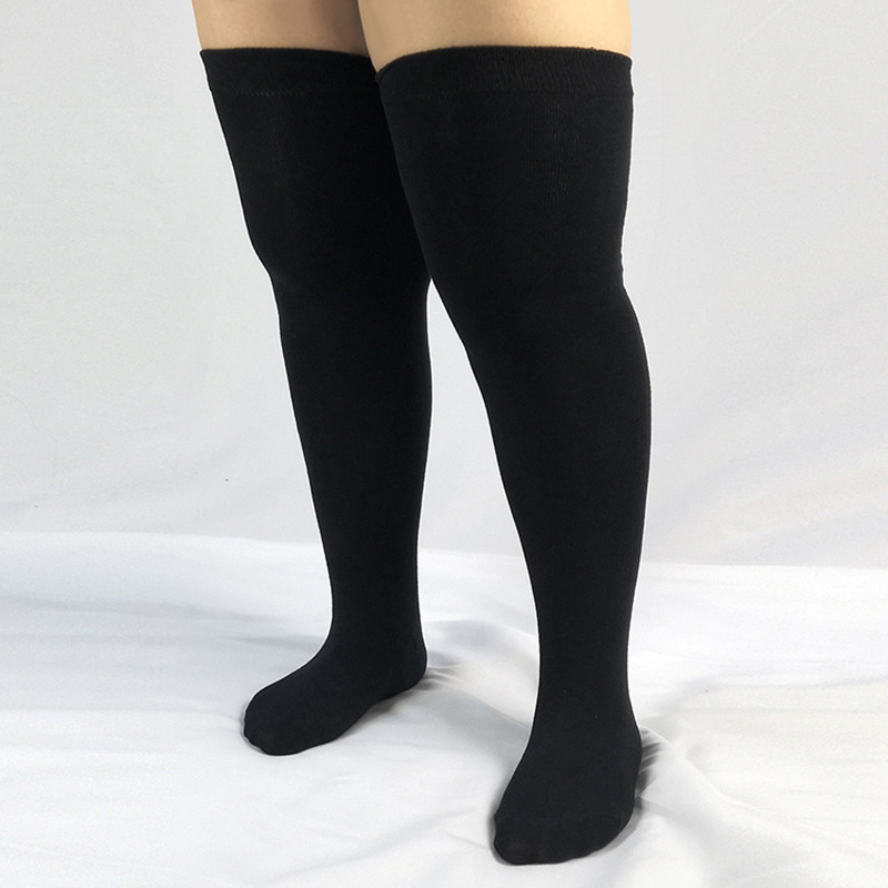 Unisexe Décontractée Couleur Unie Coton Sur Le Genou Chaussettes display picture 2