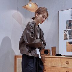 咖色皮衣2025早秋新款小个子短款立领小香风夹克外套女春秋款